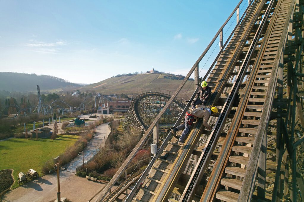 Wartungsarbeiten Mammut Presse